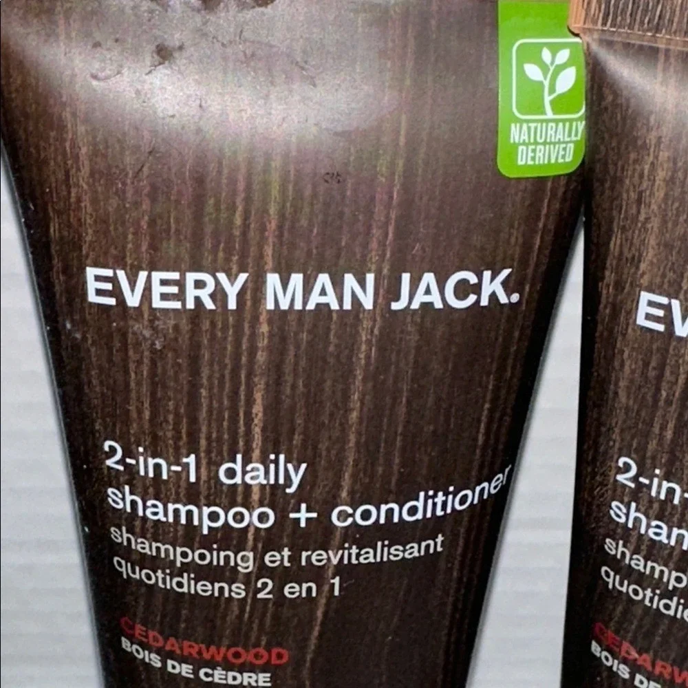 Every Man Jack 2-in-1 Daily Shampoo + Conditioner Cedarwood 8oz 3 Pack NEW